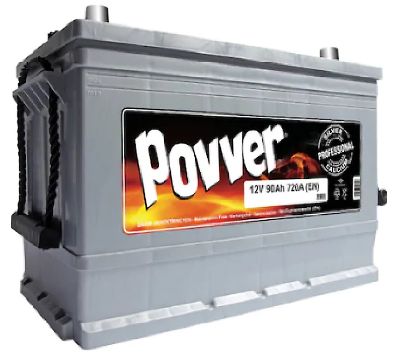 12V 90Ah Povver Akü - Eski Akü depozitoludur, bu fiyatlar aynı amperde eski akü verilmesi dahilinde geçerlidir. Fiyatlarımıza KDV dahildir.